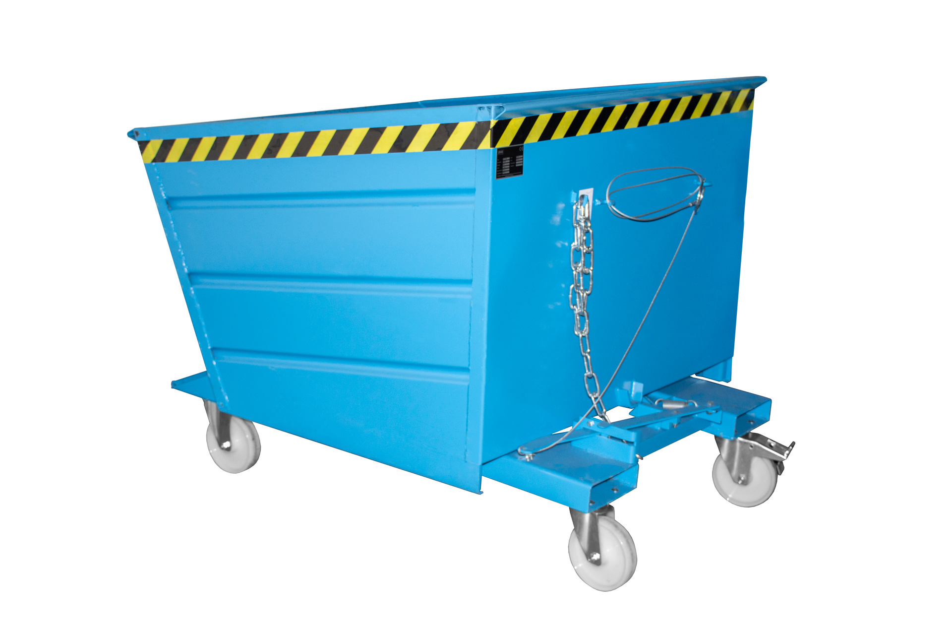 Kippbehälter Typ VD RAL 5012 Lichtblau mit Rollen (Zubehör)